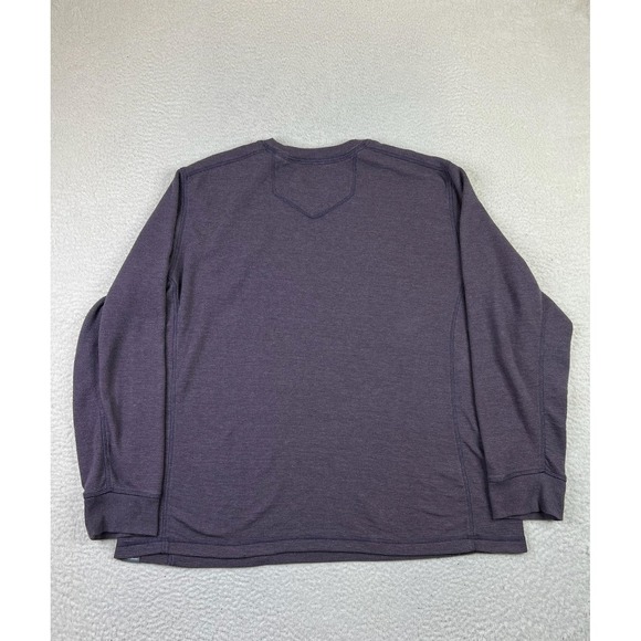Eddie Bauer Sweater Mens 2XL Purple Waffle Knit Crewneck Pullover Lightweight - Picture 2 of 9
